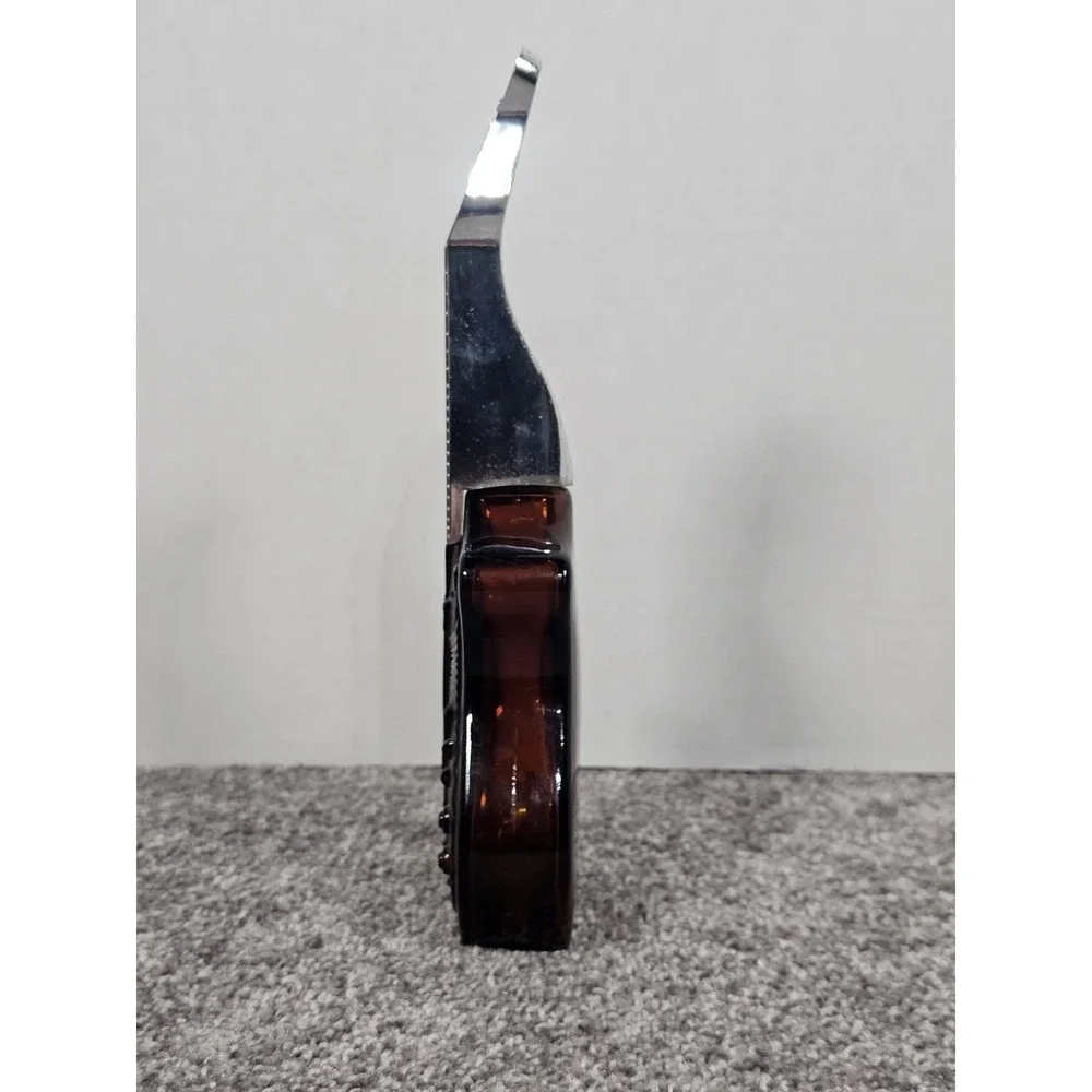 Avon Electric Guitar empty Lotion Bottle Mens 6oz‎ AmberGlass Vintage Rockabilly